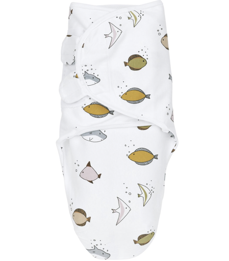 [425333] INBAKEREN, 0-3m, Sea, wit/multikleur, jersey, van 3.5 kg tot 6.5 kg, Swaddle