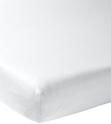 [432258] HOESLAKEN, 90x200cm, white, wit, vr eenpersoonsbed 90x200, uni, jersey, 100% katoen, 1 stuk(s)