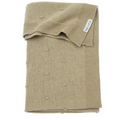 [449865] DEKEN, 75x100cm, TOG 0.8, Mini Knots, SA sand, all over 3D mini noppen/uni, tricot, voor wieg