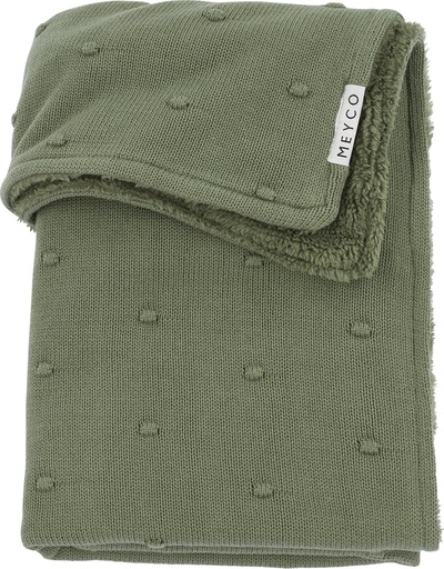 [449876] DEKEN, 100x150cm, TOG NG, Mini Knots, FG forest green, ao 3D mini noppen/uni, tricot/teddy, voor babybed