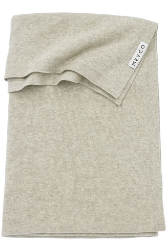 [449888] DEKEN, 75x100cm, TOG 0.9, Basic, sand melange, ecru, uni, tricot, voor wieg/draagmand/park, Knit Basic