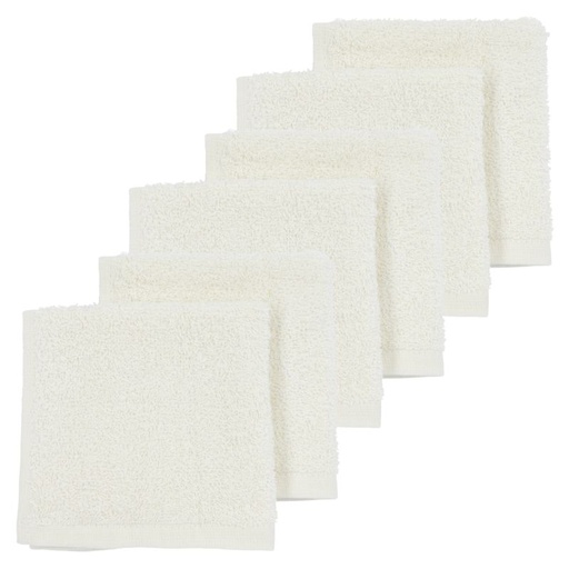 [449926] MONDDOEK, 30x30cm, Basic Badstof offwhite, ecru, uni, badstof, 6 stuk(s)