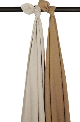 [461476] Meyco | Tetra Doek Pre-washed Sand/Toffee Zand/Bruin 120x120cm 2-pack 