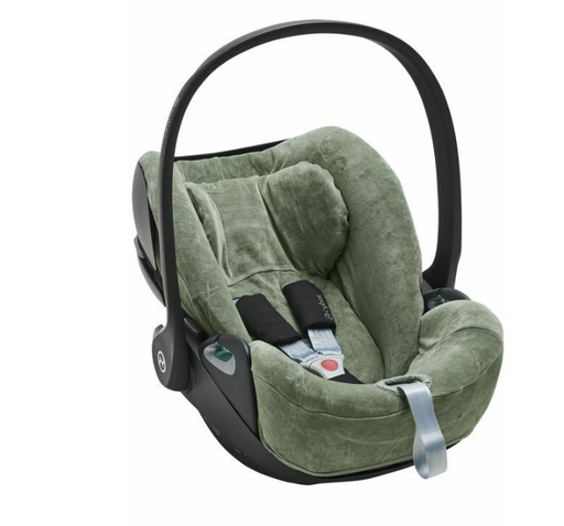 [461492] AUTOSTOEL HOES, Velvet forest green, groen, uni, velours, zomerhoes, vr groep 0+ Cybex Cloud Z2 i-Size/Plus