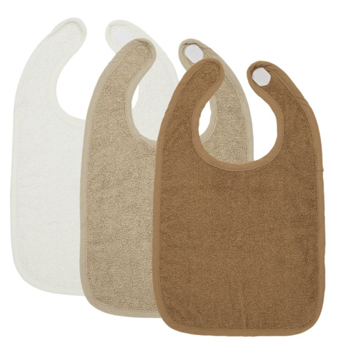 [461493] SLABBETJE, Basic Badstof offwhite/sand/ toffee, Slab 3-pack, uni, velcrosl., badstof, 25x34cm, 3 stuk(s)