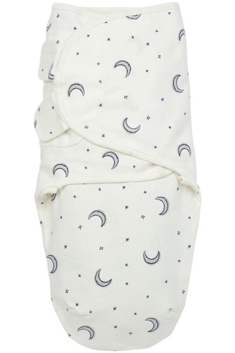 [472288] INBAKEREN, 0-3m, Moon indigo, Swaddle, grijs/ecru, jersery, van 0 maand tot 3 maand, van 3.5 kg tot 6.5 kg