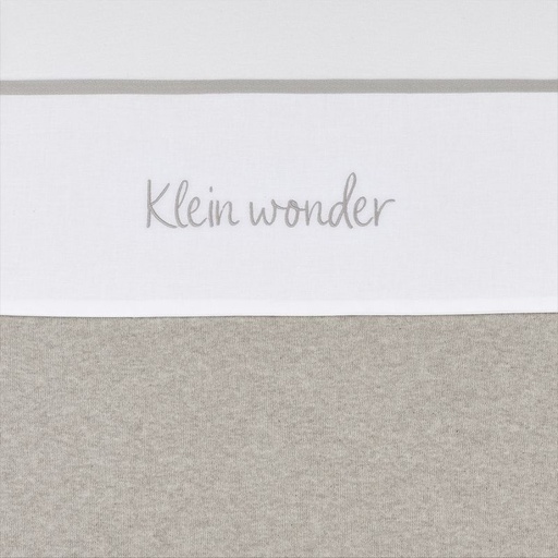 [472393] LAKEN, 100x150, Klein Wonder greige, wit/grijs, uni, brod Klein wonder, katoen, vr babybed 60x120/ 70x140