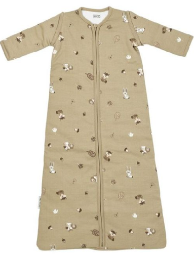 [472412] SLAAPZAK, 60cm, LM, 2.5TOG, Forest Animals sand, bruin, aop bosdieren, jersey, klas. model, mouw afritsbaar