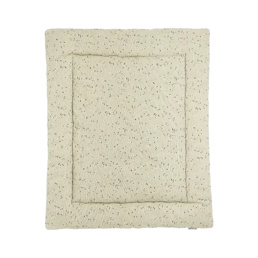 [472502] PARKLEGGER, 80x100cm, Rib Mini Spot sand melange, ecru, aop stippen, geribbeld, jersey, kadermodel