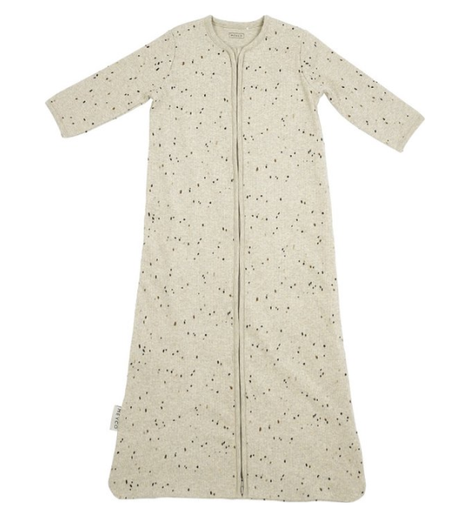 [472507] SLAAPZAK, 90cm, LM, 1.0TOG, Rib Mini Spot sand melange, ecru, aop stippen, geribbeld, jersey, klassiek model