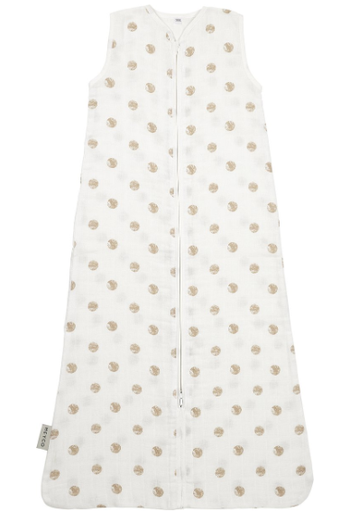 [484052] SLAAPZAK, 70cm, ZM, TOG NG, Dot sand, bruin, all over dots print, tetra, klassiek model, 2-laags, 2024