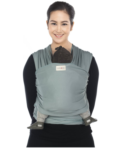 [273130] DRAAGDOEK, Organic, Tricot-Slen, silver blue, blauw, uni, M:one size, bio jersey