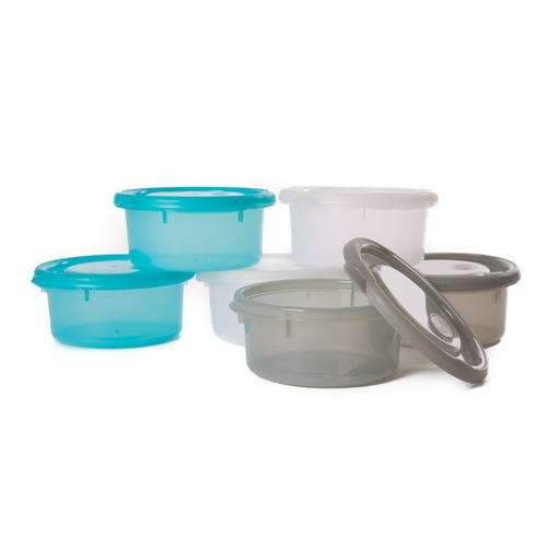 [354602] BEWAARPOTJE, B-bowls, blue/white/grey, kunststof/kunststof, 6x 300 ml