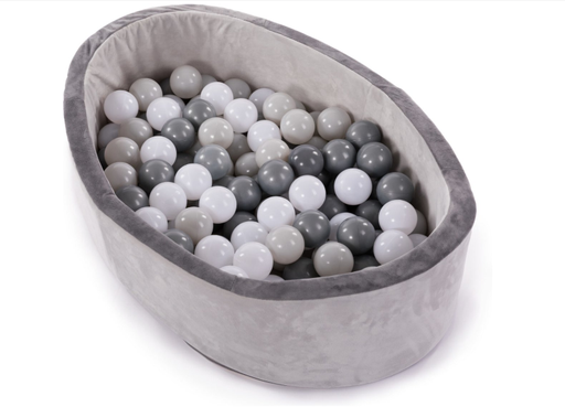 [381253] BALLENBAD, B-Ball Pit Play Gym, grey, wit/grijs, uni, textiel, vanaf 18 maanden