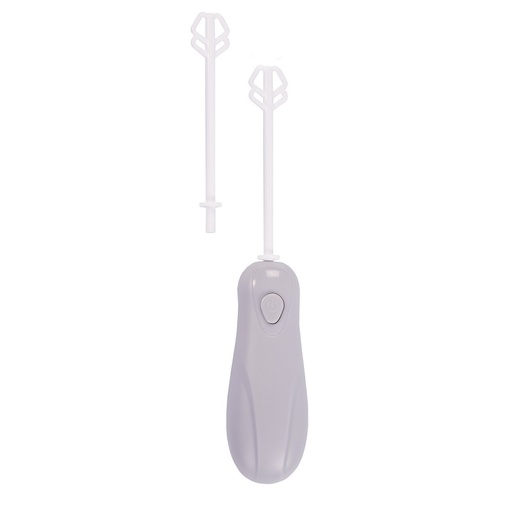 [403279] MIXER, B-Powder Mixer, grey, grijs, incl 2 kunststof kloppers van verschillende grootte, excl. 2 AA batterijen