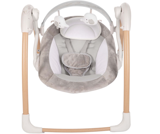 [430631] BABYSCHOMMEL, B-Dolphy Portable Swing, pure white, uni, 60x68cm, tot 9 kg, 1 schommelbewegingen, met muziek