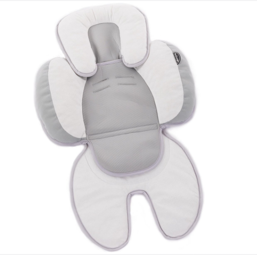 [430652] INLEGKUSSEN, B-Snooze 3 in 1, white/ grey, univ , vr relax/autostoel/buggy /wandelwagen/draagmand, 44x70 cm