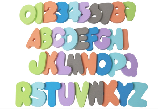 [457759] BADSPEELGOED, B-Bath Foam Numbers & Letters, multikleur, kunststof, vanaf 6 maanden, 36 stuk(s)