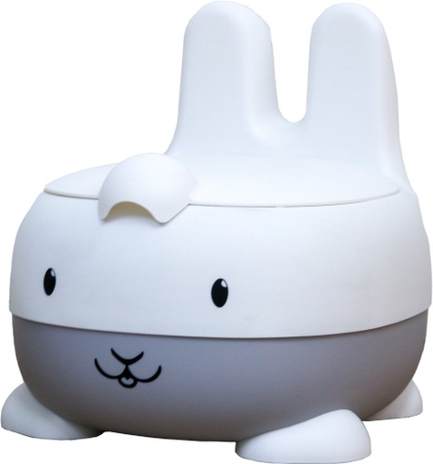 [457762] WC-POTJE, B-Bunny Potty, grey/white, wit/grijs, uni/konijn, met rug