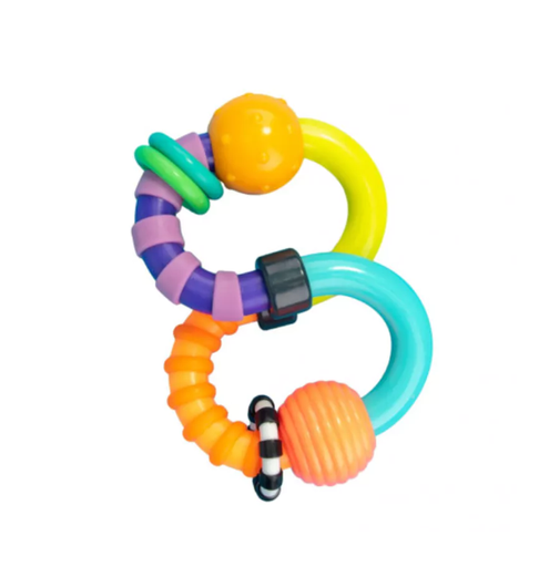 [457778] RAMMELAAR, Sensory Toys, Twist-a-roo rattle, multikleur, kunststof, +muziek, vanaf 3 maanden