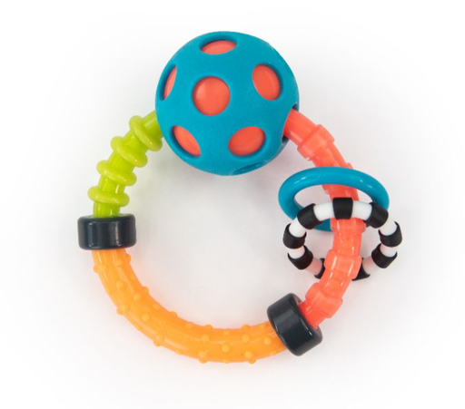[457780] RAMMELAAR, Sensory Toys, Bend & flex ring rattle, multikleur, kunststof, +muziek, vanaf 0 maand