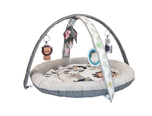 [470788] SPEELTAPIJT MET SPEELBOOG, Savannah Musical & Light Play Gym, bruin, textiel, +muziek, vanaf 0 maand