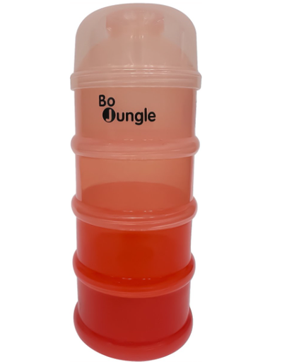 [470794] MELKPOEDERDOOSJE, B-Dose, tinted terracotta, oranje/roze, 4 compartiment(en)