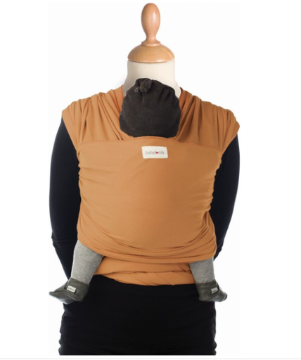 [476419] DRAAGDOEK, Bamboo, Tricot-Slen, pecan brown, oranje/bruin, uni, M:one size, bamboe