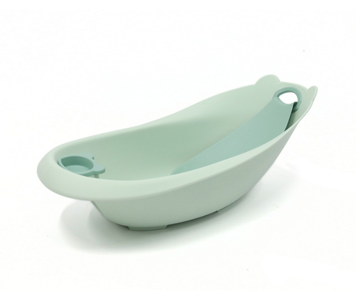 [482874] BAD, B-Bath Bear, sage green, kunststof , +badstop, +zeepdispenser, incl uitneembaar badzitje met zuignap