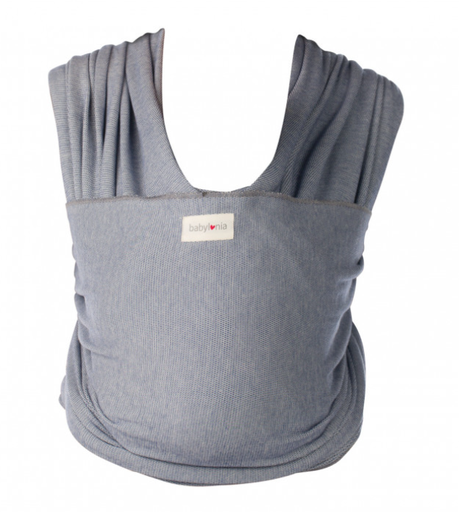 [483114] DRAAGDOEK, Design, Tricot-Slen, jeans design, blauw, uni, one size, bio jersey
