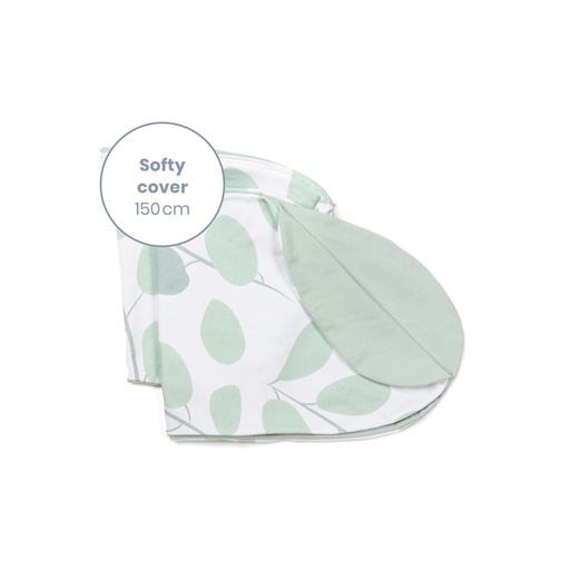 [405286] Doomoo | Positioneringskussenhoes Softy Cover Leaves Aqua Green