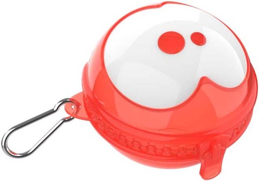 [401375] FRUITDOOS, Fruitfriends, Appel, neon coral transparant, rood/transparant, uni/fruit met ogen, PVC, 10x10cm