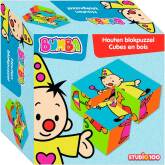 [457670] PUZZEL, Houten Blokpuzzel, Bumba, multikleur, Bumbafiguren, hout, vanaf 18 maanden,4 blokken