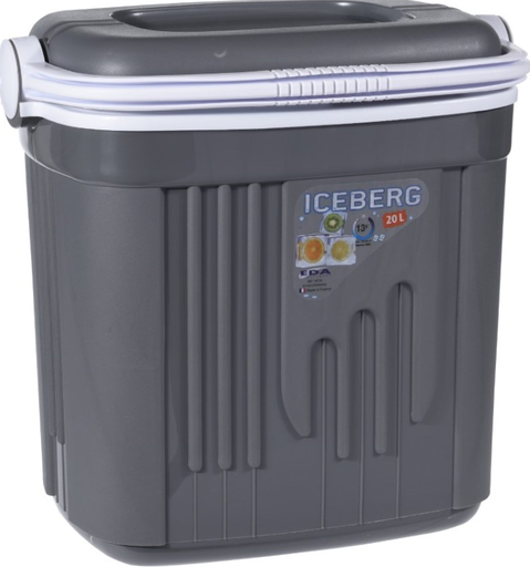 [351026] KOELBOX, Iceberg, 39 x 28 x 38.5 cm, grijs, kunststof, 20 l, deksel: opklapbaar/afneembaar