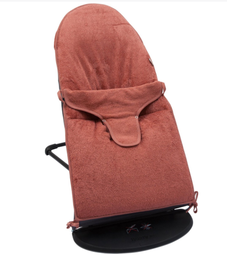 [368526] INLEGKUSSEN, Timboo, apricot blush, roze /oranje, uni, vr relax Babybjorn, badstof/katoen, 40x76cm, gordelopeningen
