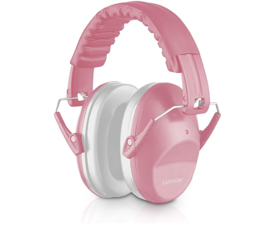 [425802] GEHOORBESCHERMING, dusty pink, hoofdtelefoon, wit/roze, kunststof, opvouwbaar, van 24 maand