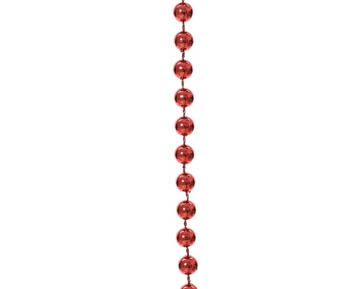 [34654] SLINGER, kralenketting, 0.8 cm x 10 m, kerstrood, rood, uni, plastic, glans, 1 stuk(s), per rol