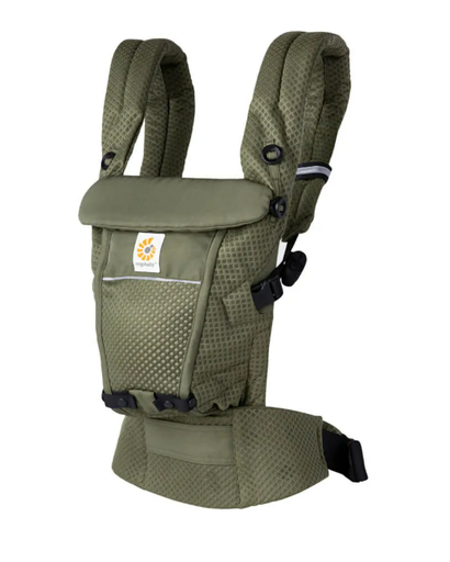 [439160] BABYBUIDEL, Adapt Soft Flex Mesh, olive green, 3.2 kg tot 20.4 kg, positie buik/heup/rug/M houding