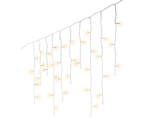 [225264] VERLICHTING, Icicle Twinkle, outdoor, 490 leds: warm wit, wit snoer, 20 m + 5 m aanloopsnoer, 8 functies, adapter