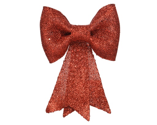 [226024] HANGFIGUUR, strik, 2.5 x 12 x 14 cm, rood, uni, plastic, ruw, mat/glitter, 1 stuk(s)