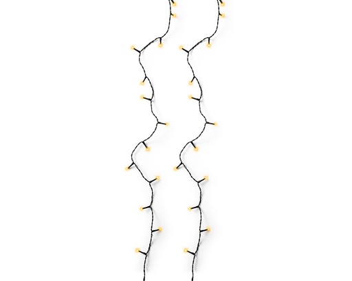 [267255] VERLICHTING, Basic Twinkle, outdoor, 180 leds: klassiek warm, zwart snoer, 13.5 m + 5 m snoer, 8 functies, IP44, adapter