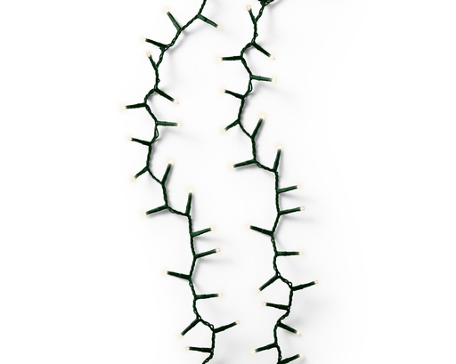 [267299] VERLICHTING, Compact Twinkle, outdoor, 1500 leds: warm wit, groen snoer, 34 m + 5 m aanloopsnoer, 8 functies, adapter