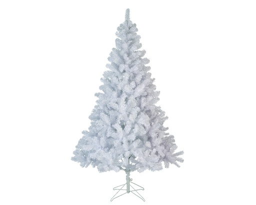 [287056] KERSTBOOM, Imperial Pine, H 210 x dia 137 cm, wit, 770 takjes, openplooimodel, metalen voet