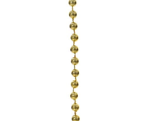 [309407] Decoris | Slinger Kralenketting Polystyreen Goud Ø0,8 cm x10m op Rol 