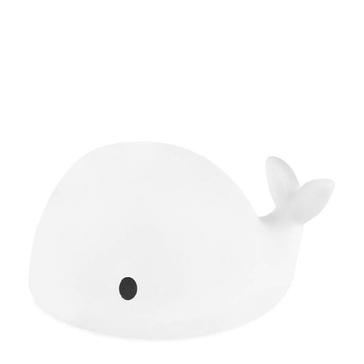 [321742] NACHTLAMP DRAADLOOS, Moby, walvis, wit, 11x10x16cm, LED lampje, oplaadbaar via USB