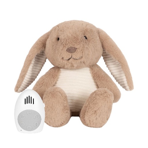 [446482] SLAAPKNUFFEL, Milo, brown, Heartbeat Comforter, bruin/ecru, konijn, textiel, +muziek vanaf 0 maand