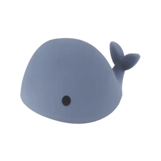 [480394] NACHTLAMP DRAADLOOS, blue, blauw, Moby, walvis, 11x10x16cm, LED lampje, oplaadbaar via 20 uur
