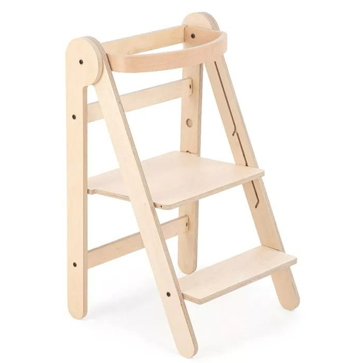 [472657] LEERTOREN, Fold Learning Tower, natural, bruin, uni, H: 90 cm, Br: 90 cm, D: 90 cm, tot max 25 kg, multiplex, 2023