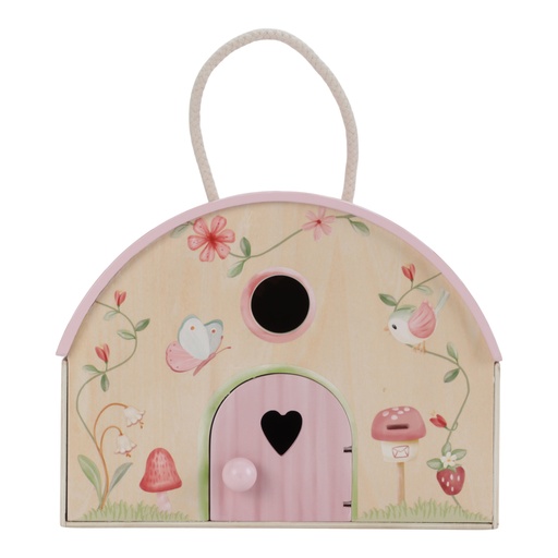 [490712] Little Dutch | Poppenhuis Fairy Garden Feeënhuisje Hout Roze +3Y
