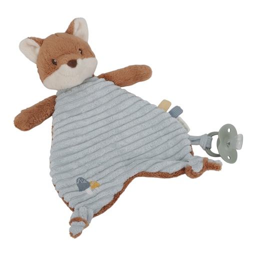 [490589] Little Dutch | Knuffeldoek Forest Friends Vos Blauw +0m